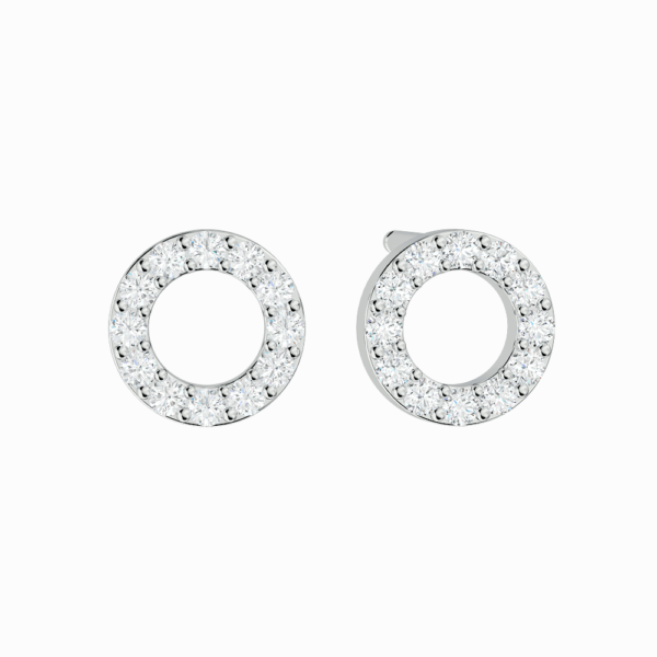 circle diamond studs